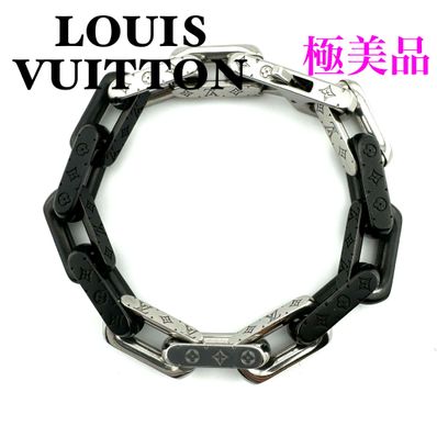 Louis Vuitton Monogram Chain Bracelet "Silver/Black"