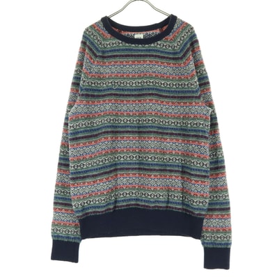 GAP ギャップ フェアアイル柄 長袖 丸襟 セーター M
