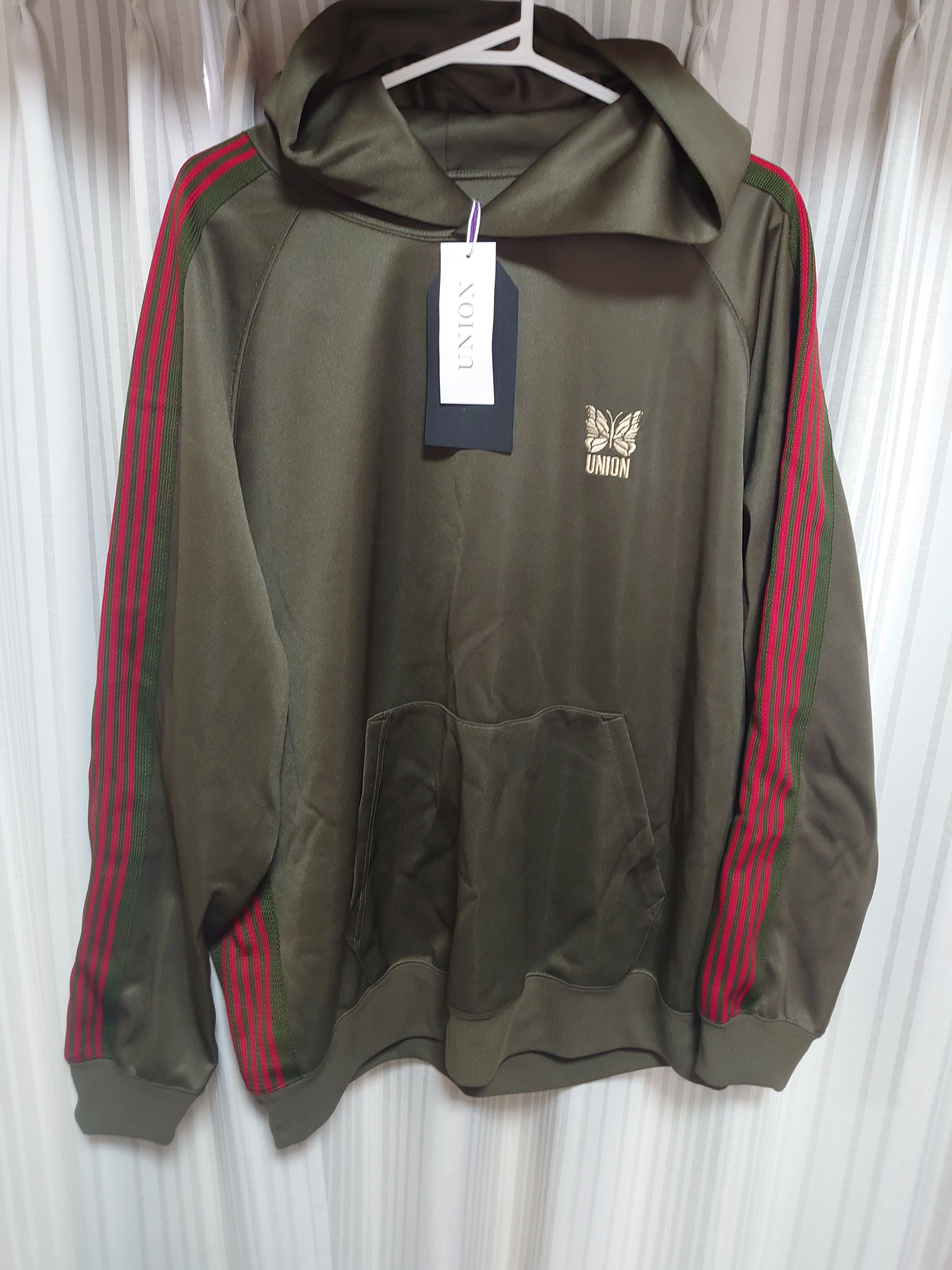 UNION x NEEDLES Track Hoodie "Olive"