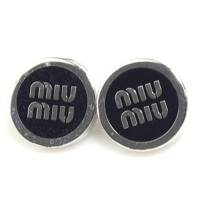 ミュウミュウ MIUMIU ピアス メタル ブラック/シルバー レディース【中古】 56700g