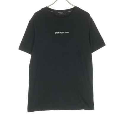 Calvin klein Jeans カルバンクラインジーンズ ブランドロゴ 半袖 Tシャツ L ブラック
