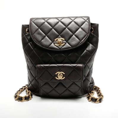 シャネル CHANEL 3番台 1994-1996 ラムスキン Duma デュマ マトラッセ リュック・デイパック【中古】