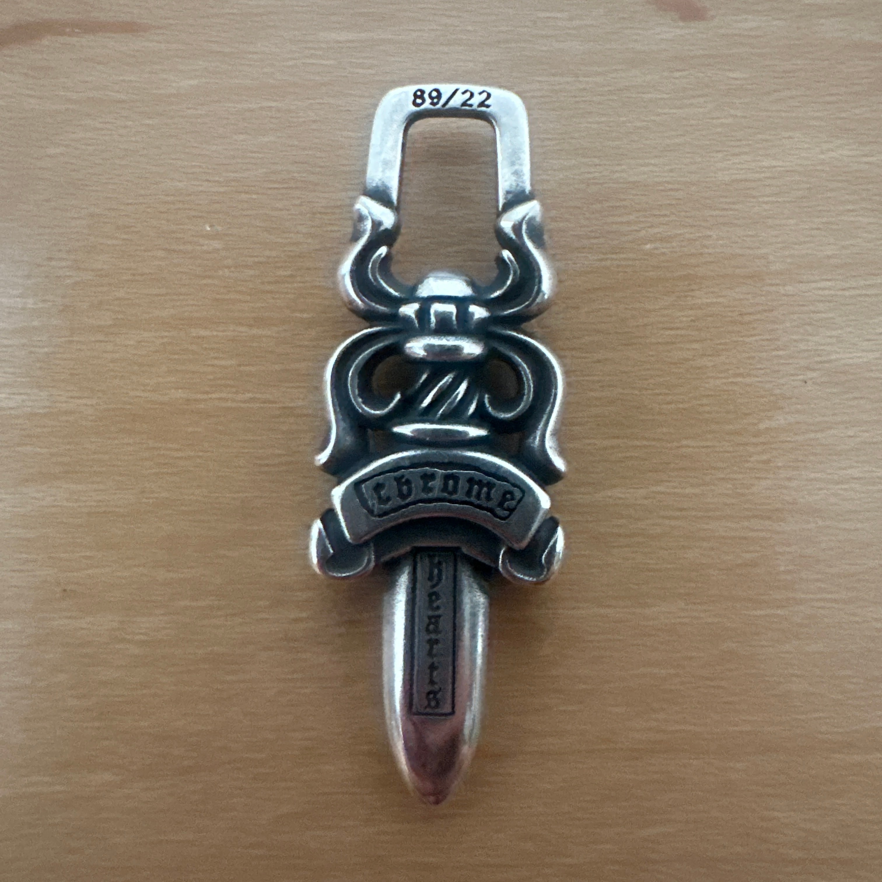 Chrome Hearts #5 Dagger Charm Zip 1 "Silver"