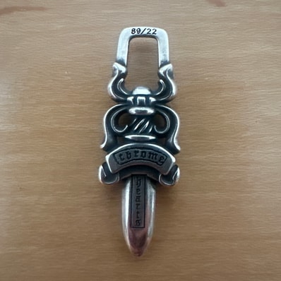 Chrome Hearts #5 Dagger Charm Zip 1 "Silver"