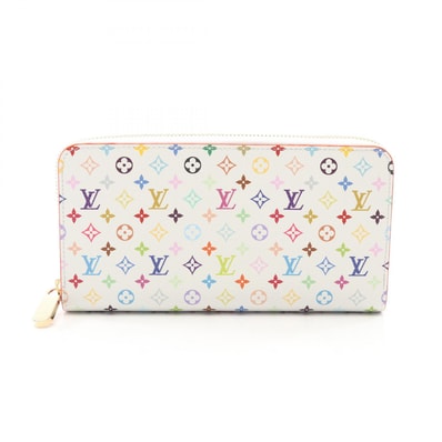ルイ・ヴィトン LOUIS VUITTON LV × TM ジッピーウォレット 村上隆 ラウンド長財布 財布 PVCコーティングキャンバス モノグラム・マルチカラー レディース ホワイト系 M13922 【中古】