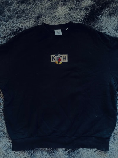 Kith x Disney Mickey & Friends Cyber Monday Mickey Classic Logo Crewneck "Black"