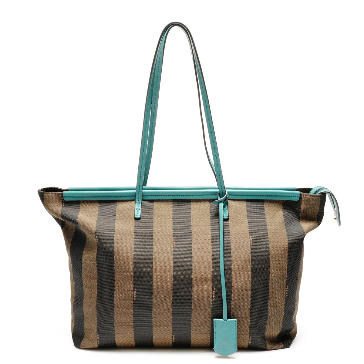 フェンディ FENDI ペカン キャンバス レザー ショルダーバッグ【中古】