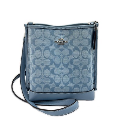 COACH コーチ ショルダーバッグ モリー バケット22 シグネチャー CH230 スカイブルー