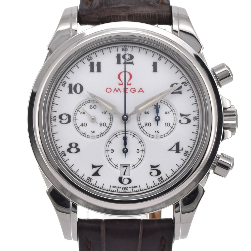 オメガ OMEGA 4841.20.32 デビル コーアクシャル クロノグラフ デイト 自動巻き メンズ 美品 N#145598