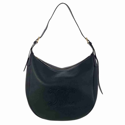CELINE セリーヌ エロイズ トリオンフ トートバッグ 114713 レザー ブラック レディース【中古】