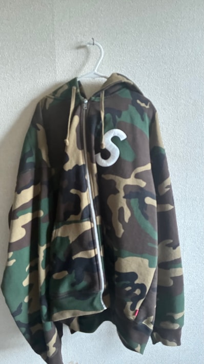 Supreme S Logo Zip Up Hooded Sweatshirt (25FW) "Woodland Camo"