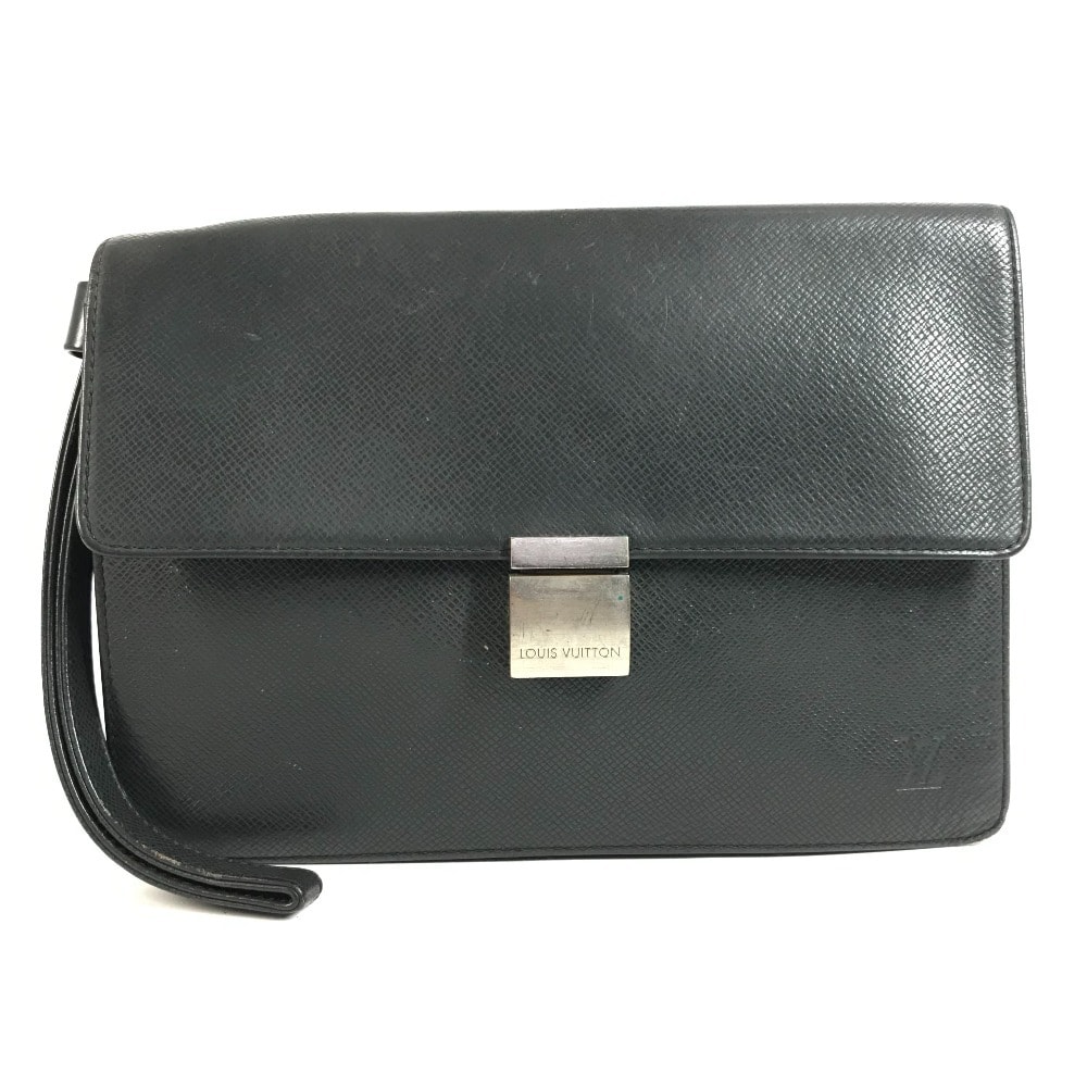 ルイヴィトン LOUIS VUITTON セレンガ M30782 タイガ カバン ストラップ フラップ ポーチ クラッチバッグ セカンドバッグ タイガレザー アルドワーズ ブラック