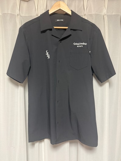 WIND AND SEA S_E_A (WDS) OPEN COLLAR SHIRT "Black"