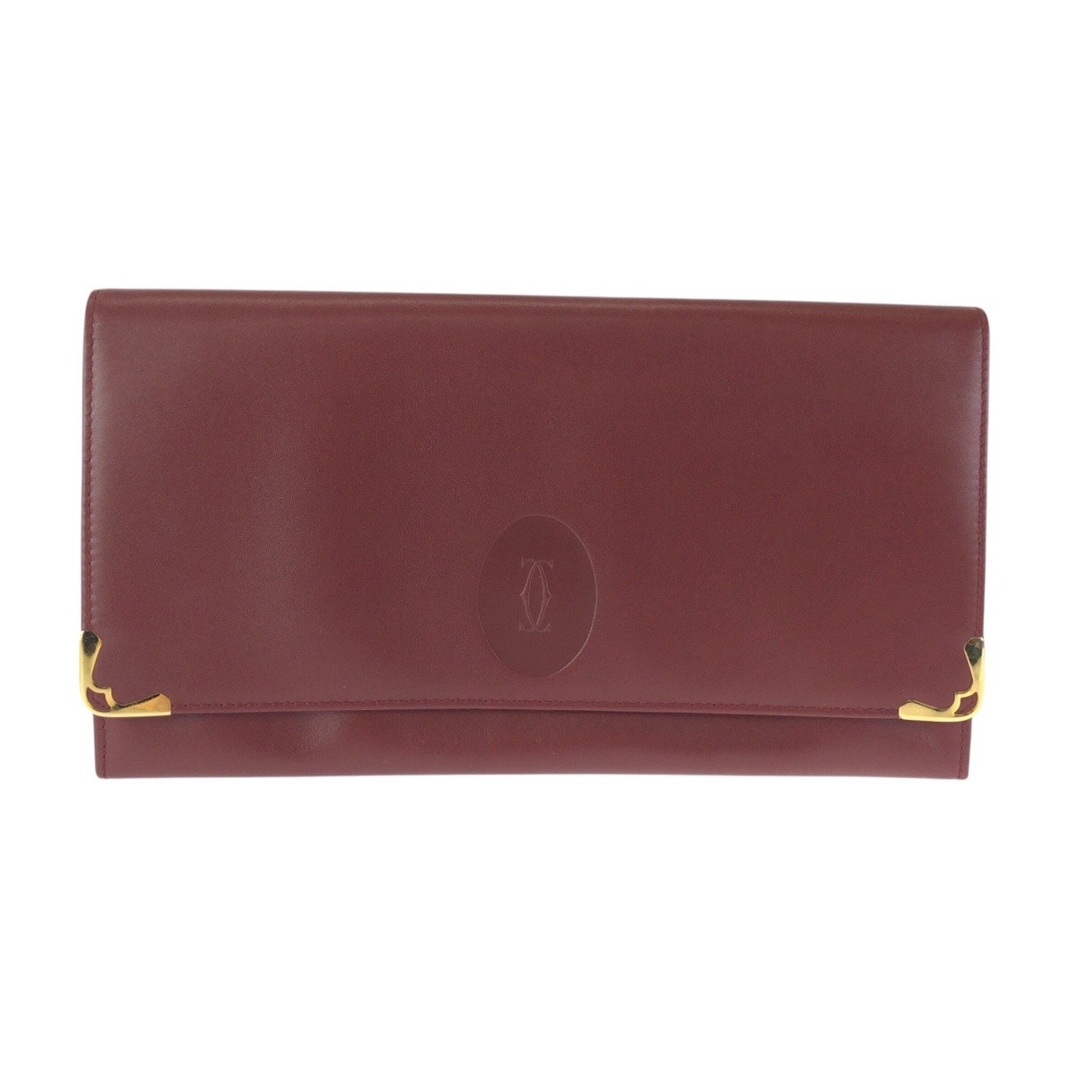 美品 CARTIER カルティエ マストライン ワインレッド ボルドー ゴールド金具 レザー クラッチバッグ セカンドバッグ 男女兼用 602256 【中古】