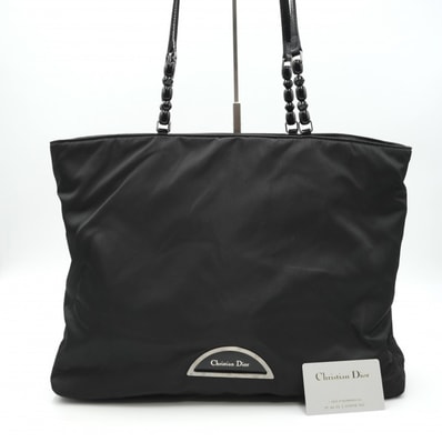 Christian Dior(クリスチャン ディオール)トートバッグ ヴィンテージ ナイロントートバッグ ブラック シルバー金具 レディース イタリア製 【中古】