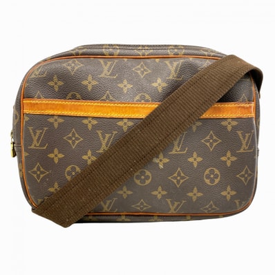 【6dc2903-h】ルイヴィトン ショルダーバッグ モノグラム リポーターPM M45254 ブラウン【中古】レディース