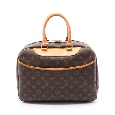 ルイ・ヴィトン LOUIS VUITTON ドーヴィル ボーリングヴァニティ ハンドバッグ バッグ PVCコーティングキャンバス レザー モノグラム レディース ブラウン系 M47270 【中古】