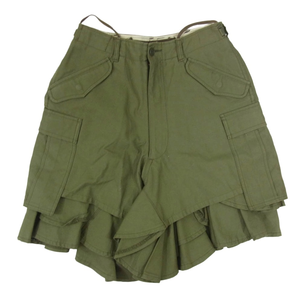 JUNYA WATANABE COMME des GARCONS ジュンヤワタナベコムデギャルソン スカート AD2010 JF-S011 ミリタリー キュロット ハーフパンツ スカート ショーツ カーキ系 M【中古】
