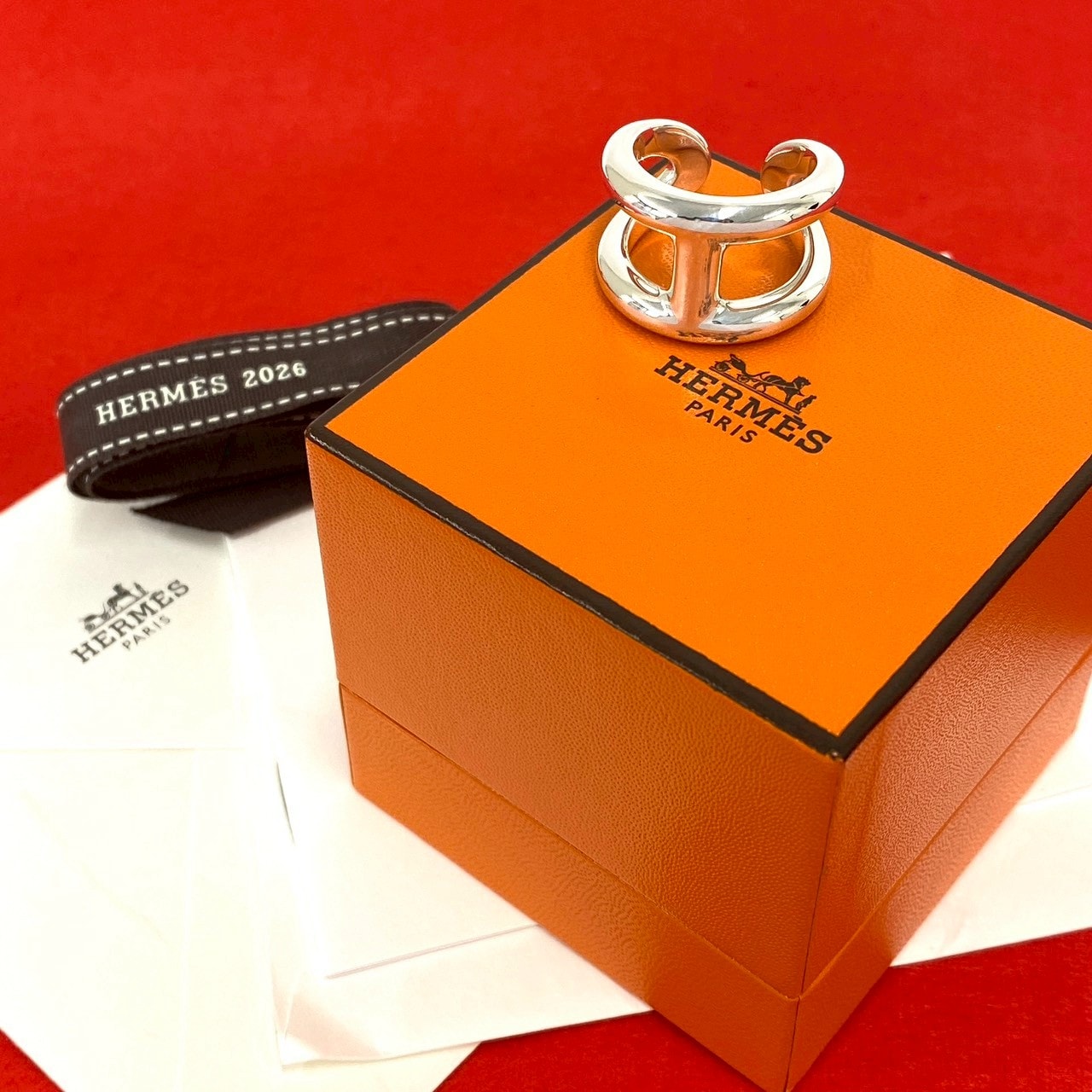 HERMES エルメス オスモズ GM シルバー925 リング・指輪 18号 シルバー
 56118