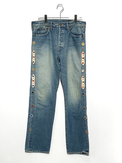 KAPITAL 14OZ DENIM 5P MONKEY CISCO (STUDY REMAKE) "Indigo"