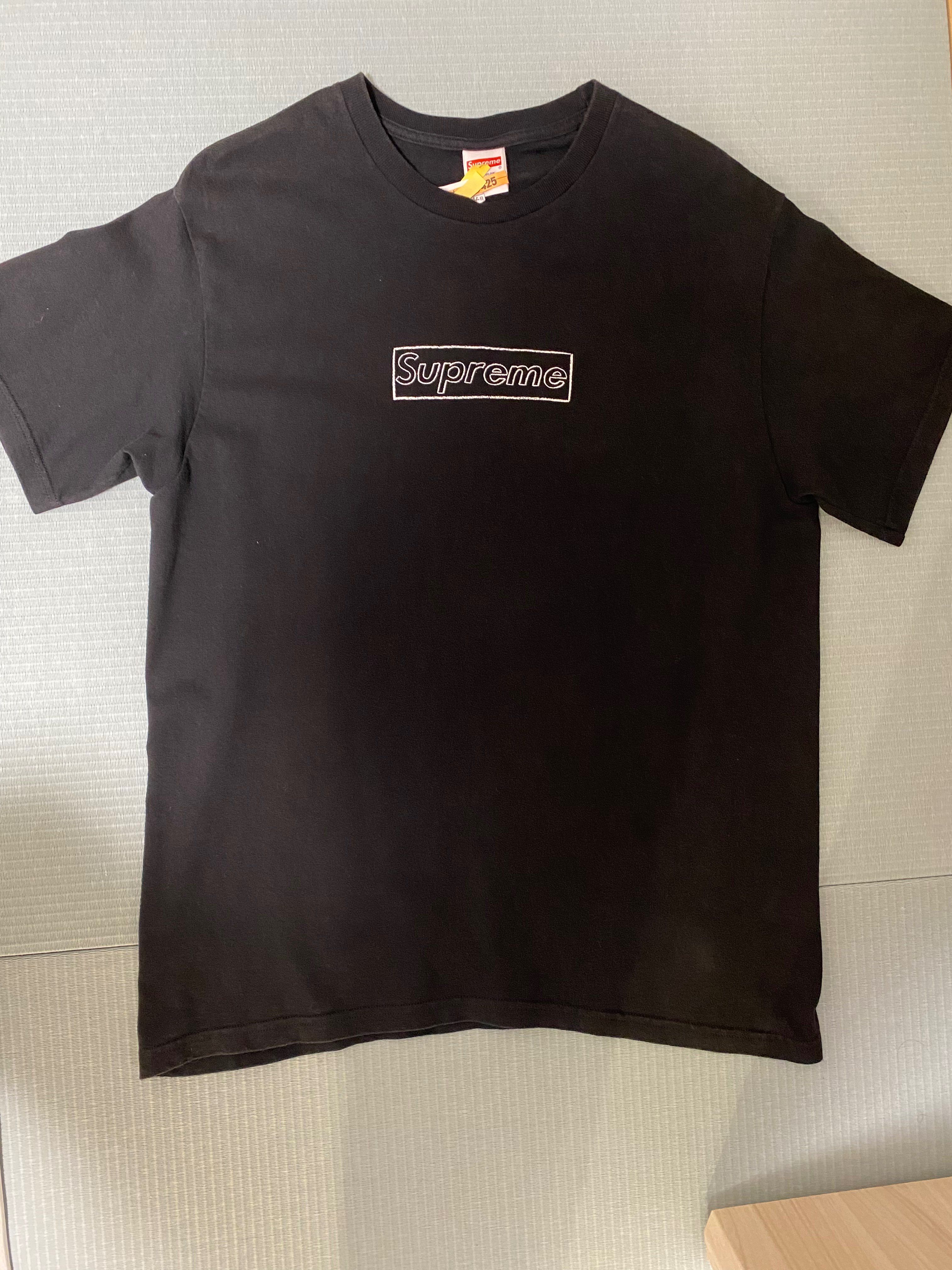 Supreme KAWS Chalk Logo Tee "Black"