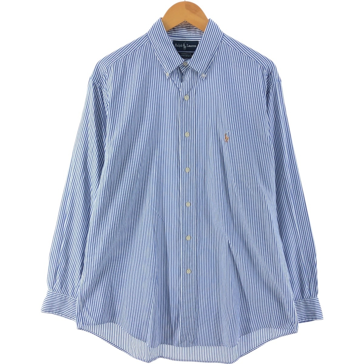 古着 ラルフローレン Ralph Lauren YARMOUTH 長袖 ボタンダウンストライプシャツ メンズXL相当/eaa541095