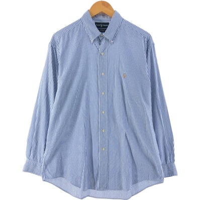 古着 ラルフローレン Ralph Lauren YARMOUTH 長袖 ボタンダウンストライプシャツ メンズXL相当/eaa541095