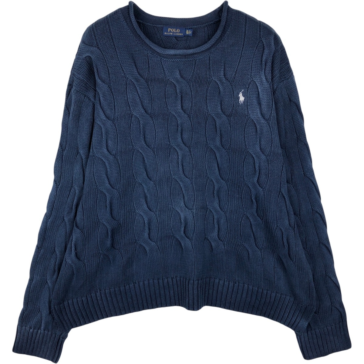 古着 ラルフローレン Ralph Lauren POLO RALPH LAUREN ロールネック コットンニットセーター メンズXL相当/eaa637513