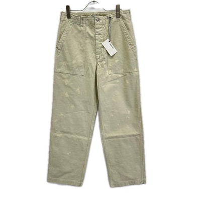 オーラリー A25AP01BP 25AW DUSTY IVORY/ダスティーアイボリー WASHED BAGGY SATIN BLEACHED BAKER PANTS ペイカーパンツ 3