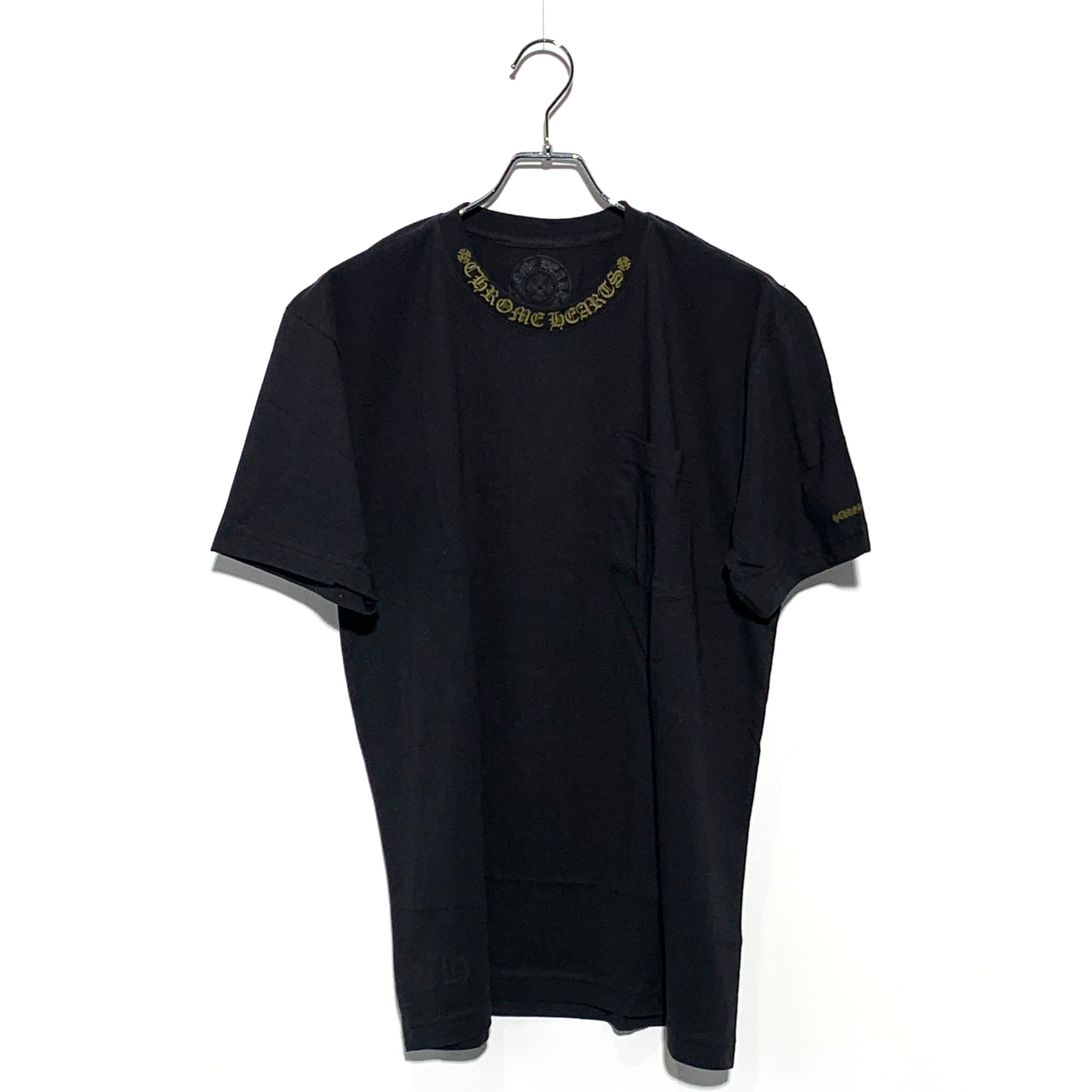 Chrome Hearts Gold Neck Logo S/S T-Shirt "Black/Gold"