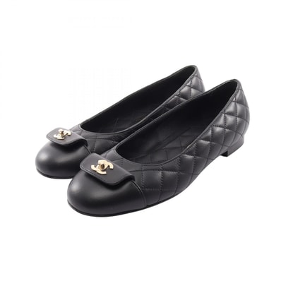 シャネル CHANEL マトラッセ ターンロック 靴 レザー レディース ブラック系 G45879 【中古】