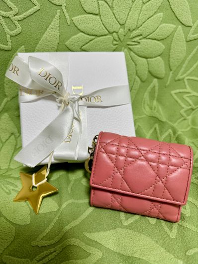 Dior Lady Dior Lotus Wallet Cannage Lambskin "Dusty Coral Pink"