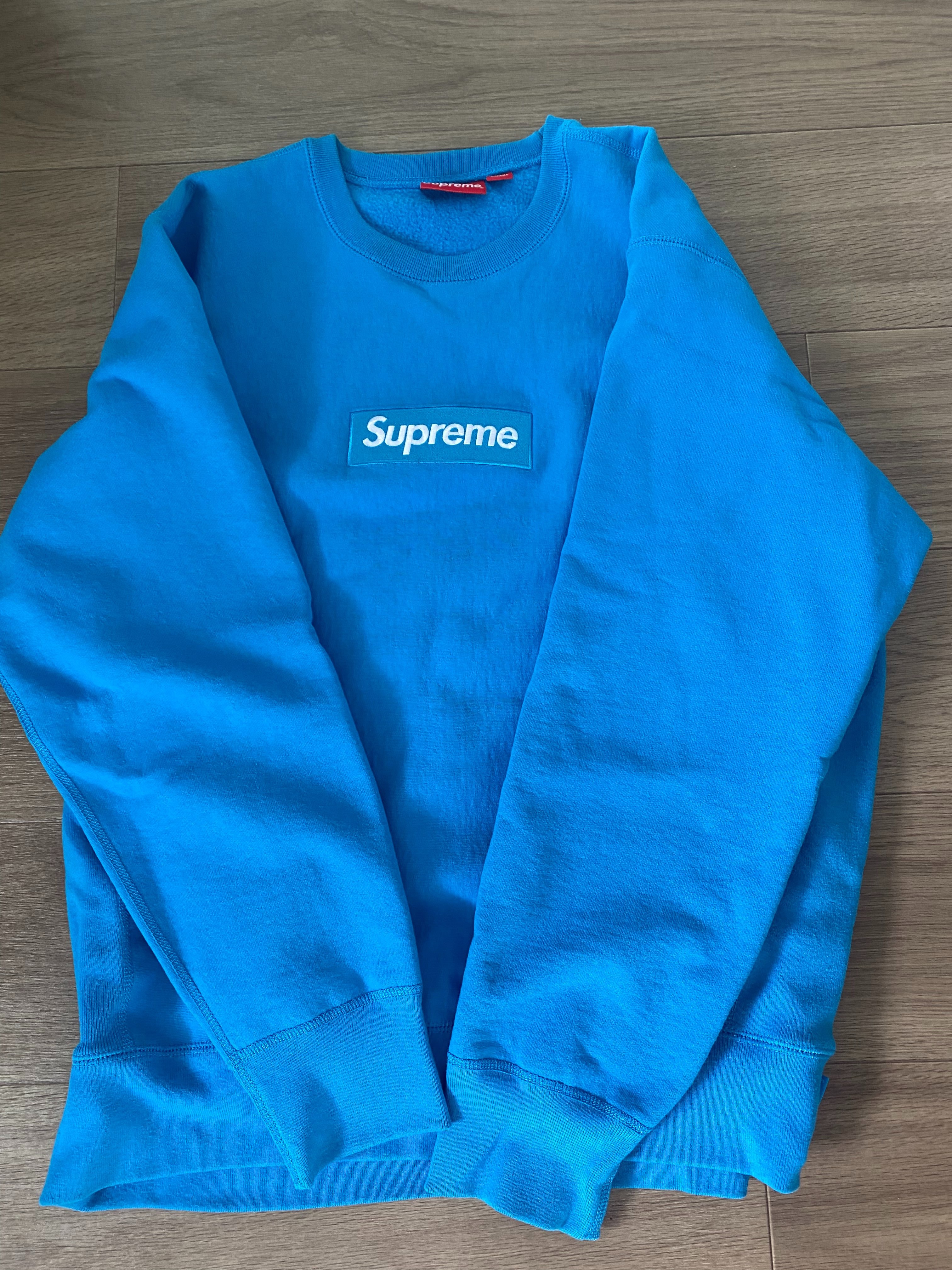 Supreme Box Logo Crewneck Sweatshirt "Blue" (18FW)