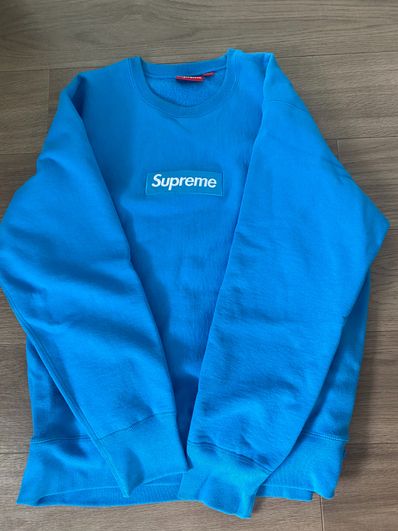 Supreme Box Logo Crewneck Sweatshirt "Blue" (18FW)