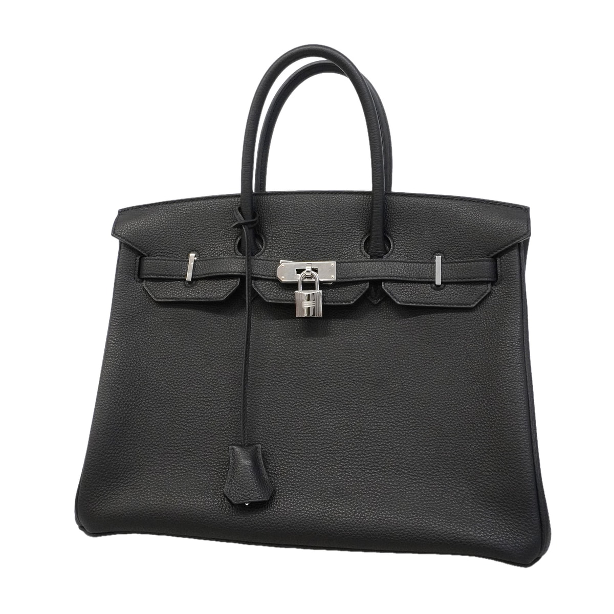 ★SALE【6hd3644-g】エルメス ハンドバッグ バーキン35 トゴ ブラック シルバー金具 T刻印【中古】レディース