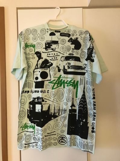 stussy THE EARLY DAYZ ミント 前面プリント