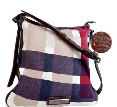 BURBERRY 高級ライン サコッシュ ショルダーバッグ チェック
