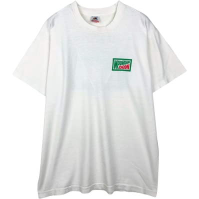 古着 90年代 フルーツオブザルーム FRUIT OF THE LOOM MOUNTAIN DEW マウンテンデュー アドバタイジングTシャツ USA製 メンズXL相当 ヴィンテージ/eaa640881