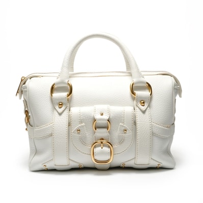 セリーヌ CELINE バックル ボストン レザー ハンドバッグ【中古】