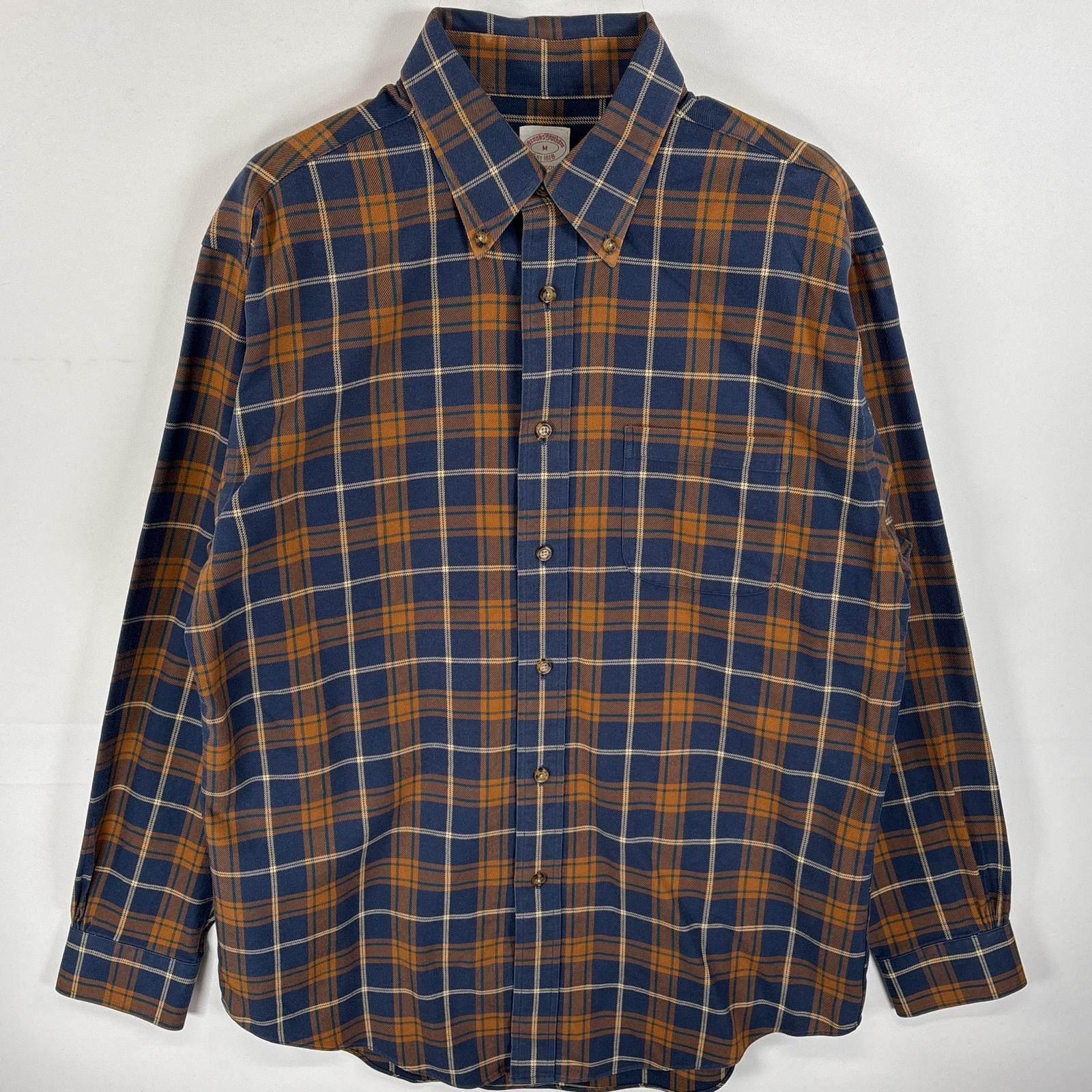 古着 ブルックスブラザーズ Brooks Brothers 長袖シャツ ボタンダウンシャツ 胸ポケ MADISON M  ネイビー系 チェック メンズ