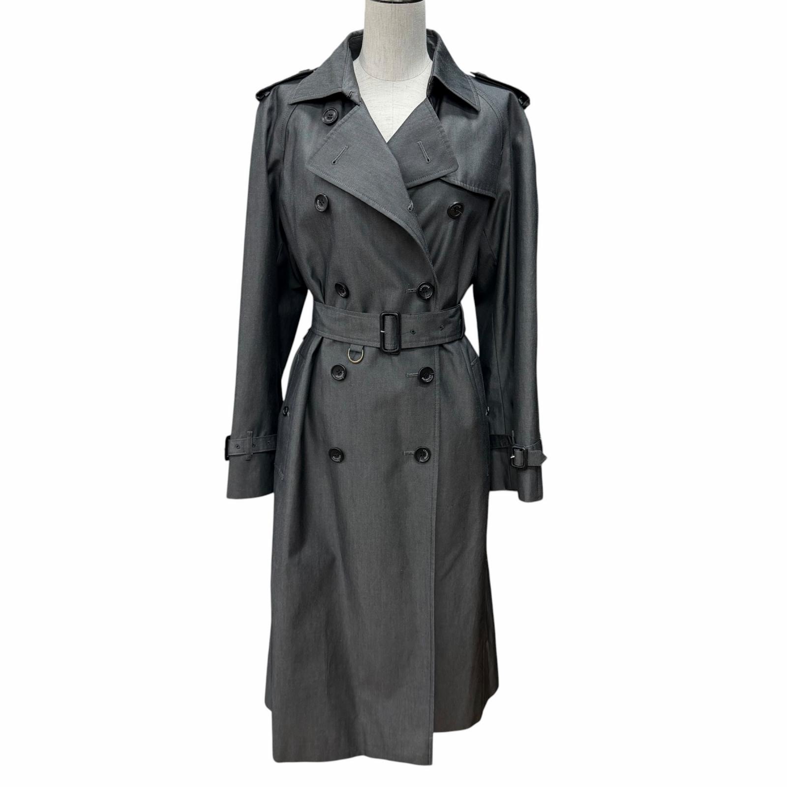 美品 バーバリーロンドン トレンチコート グレー レディース 11