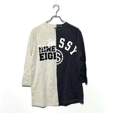 STUSSY docking tee gray × charcoal