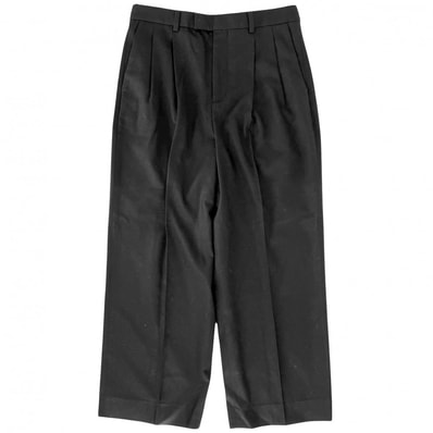 CELINE セリーヌ パンツ ワイドパンツ ボトムス 長ズボン アパレル 40 ブラック 黒 ウール レディース【中古品】