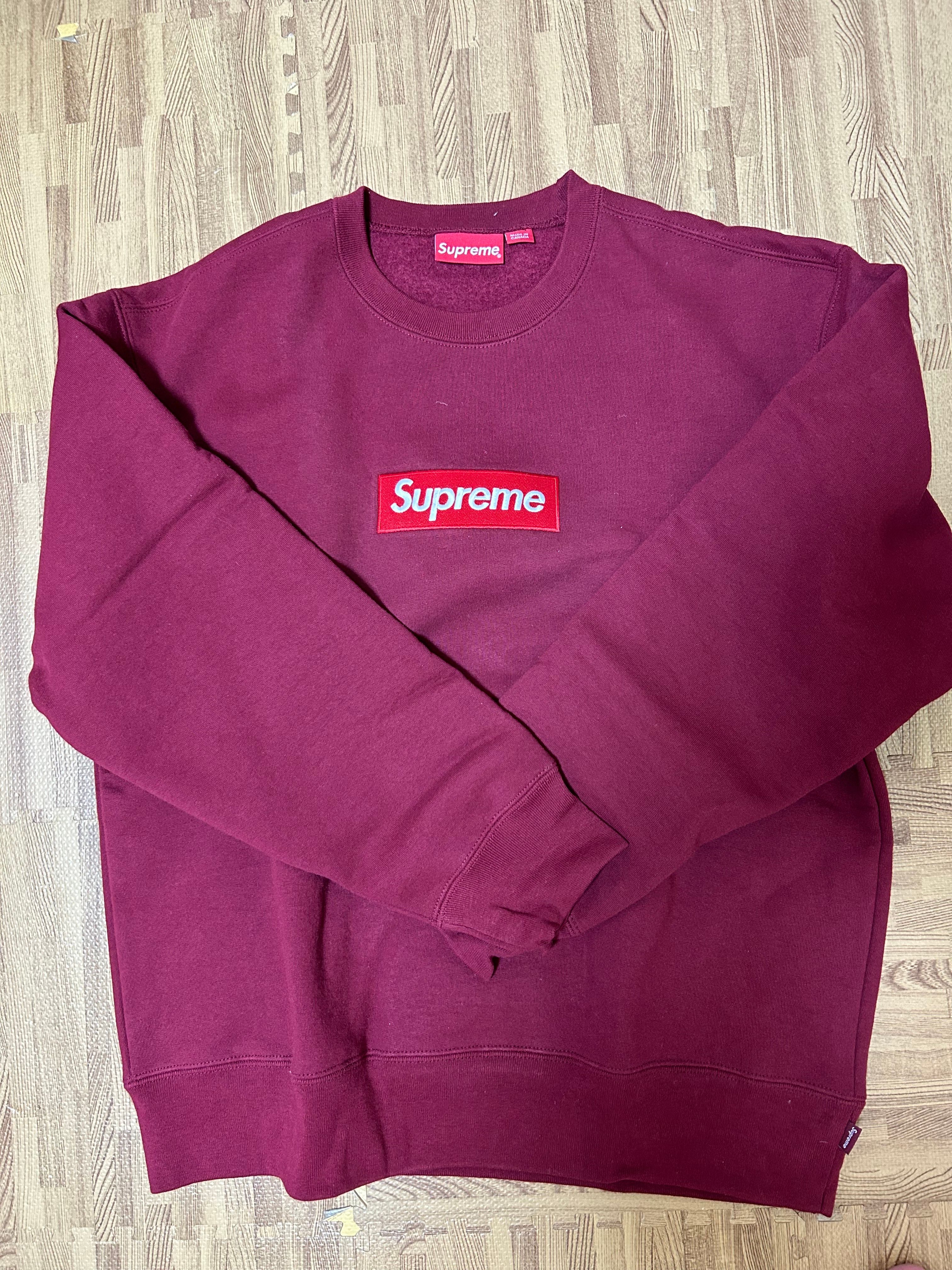 Supreme Box Logo Crewneck "Cardinal" (22FW)