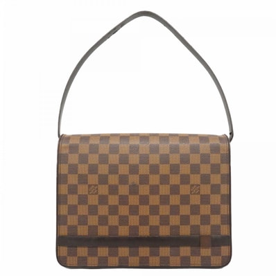 【6dd4556】ルイヴィトン ショルダーバッグ ダミエ トライベッカカレ N51161 エベヌ【中古】レディース