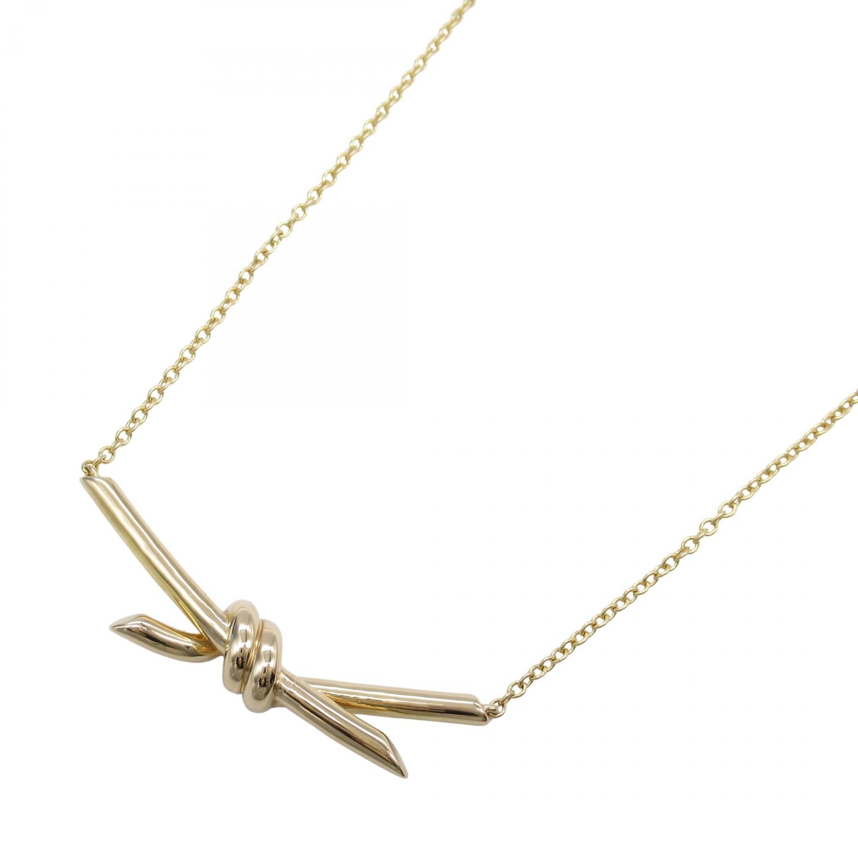 ティファニー TIFFANY＆CO ノット ネックレス ネックレス ジュエリー K18PG（ピンクゴールド） レディース ゴールド系 70152460 【中古】