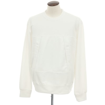 【中古】コムデギャルソン オムドゥ COMME des GARCONS HOMME DEUX 2025年秋冬 ポリエステル クルーネック スウェット ホワイト【サイズXL】【メンズ】