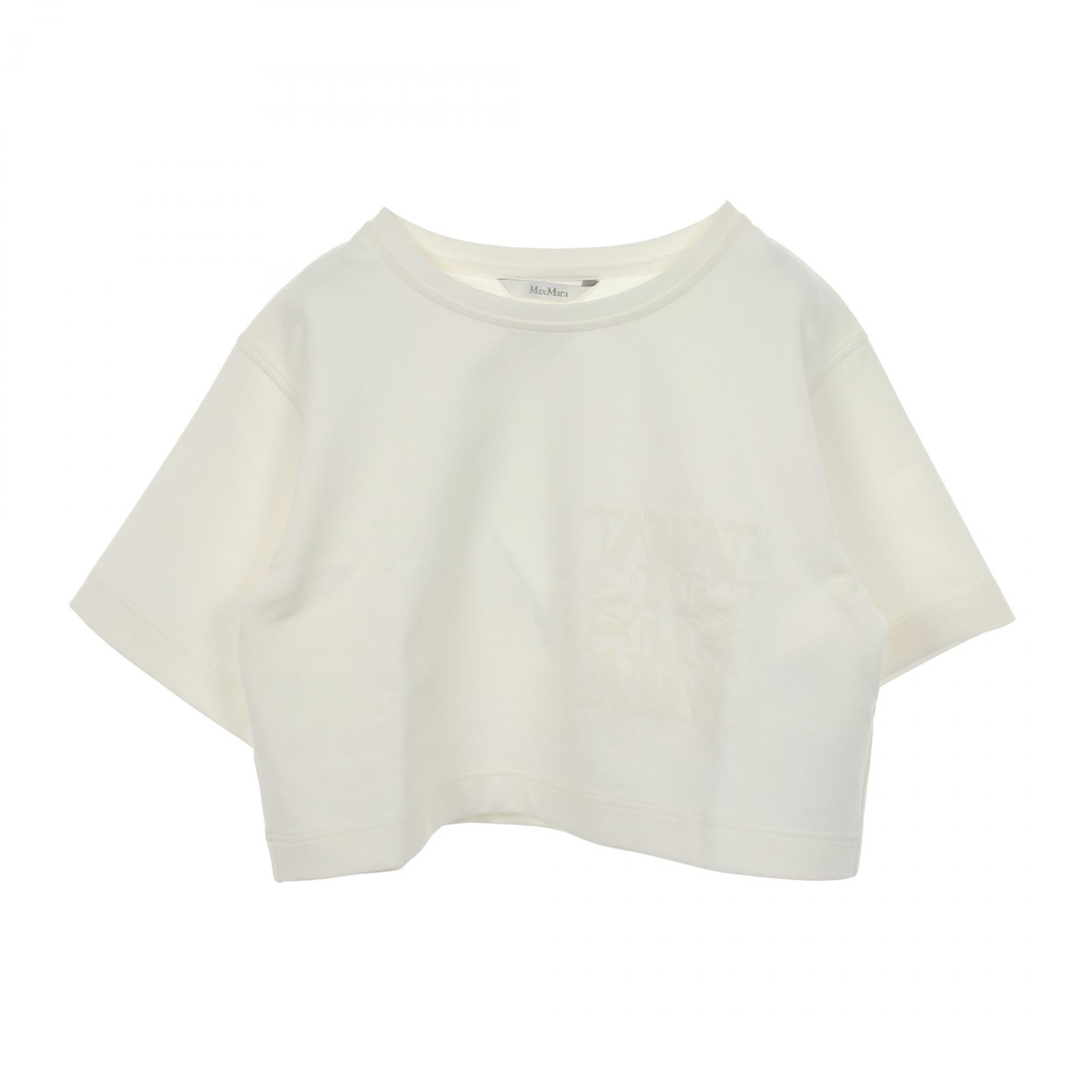 マックスマーラ MAX MARA MESSICO 半袖Tシャツ 衣料品 トップス コットン ナイロン レディース ホワイト系 【中古】