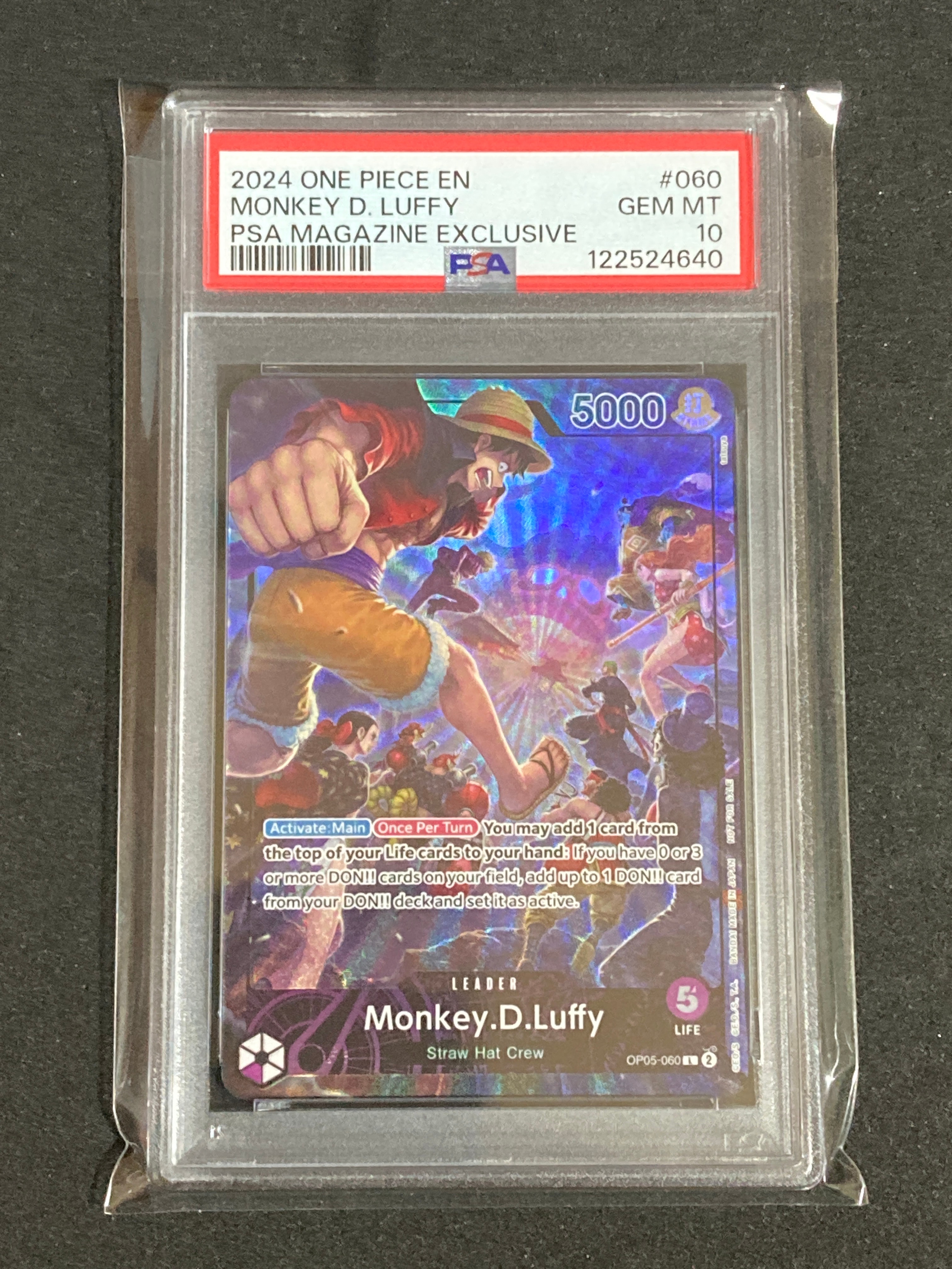 モンキー・D・ルフィ L [OP05-060]【英語版】(PSA限定コラボプロモカード)