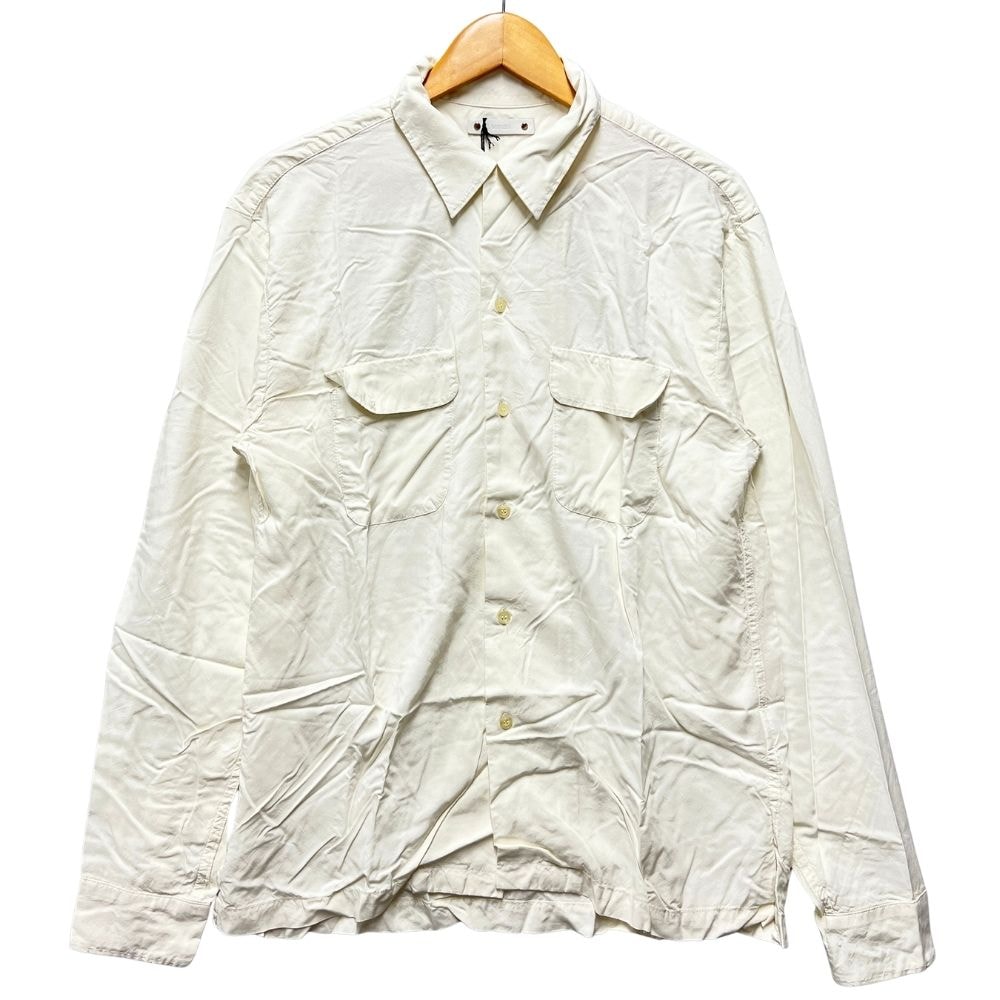 MINEDENIM マインデニム 2502-5002-01-012 Rayon Open Collar SH レーヨン オープン カラー 長袖シャツ 54870